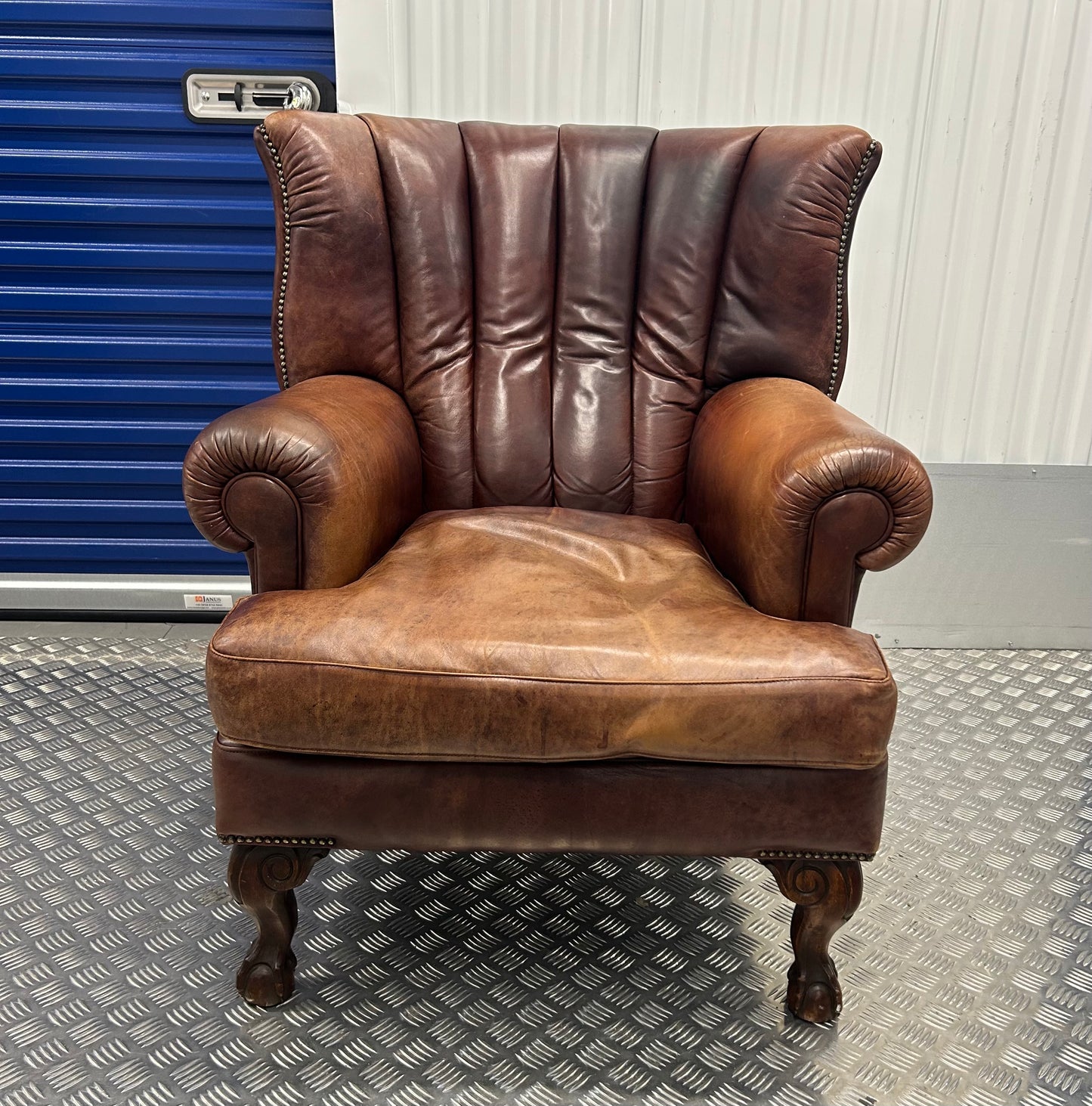Tetrad Blake Tan Brown Leather Armchair Good Condition Pre-Loved