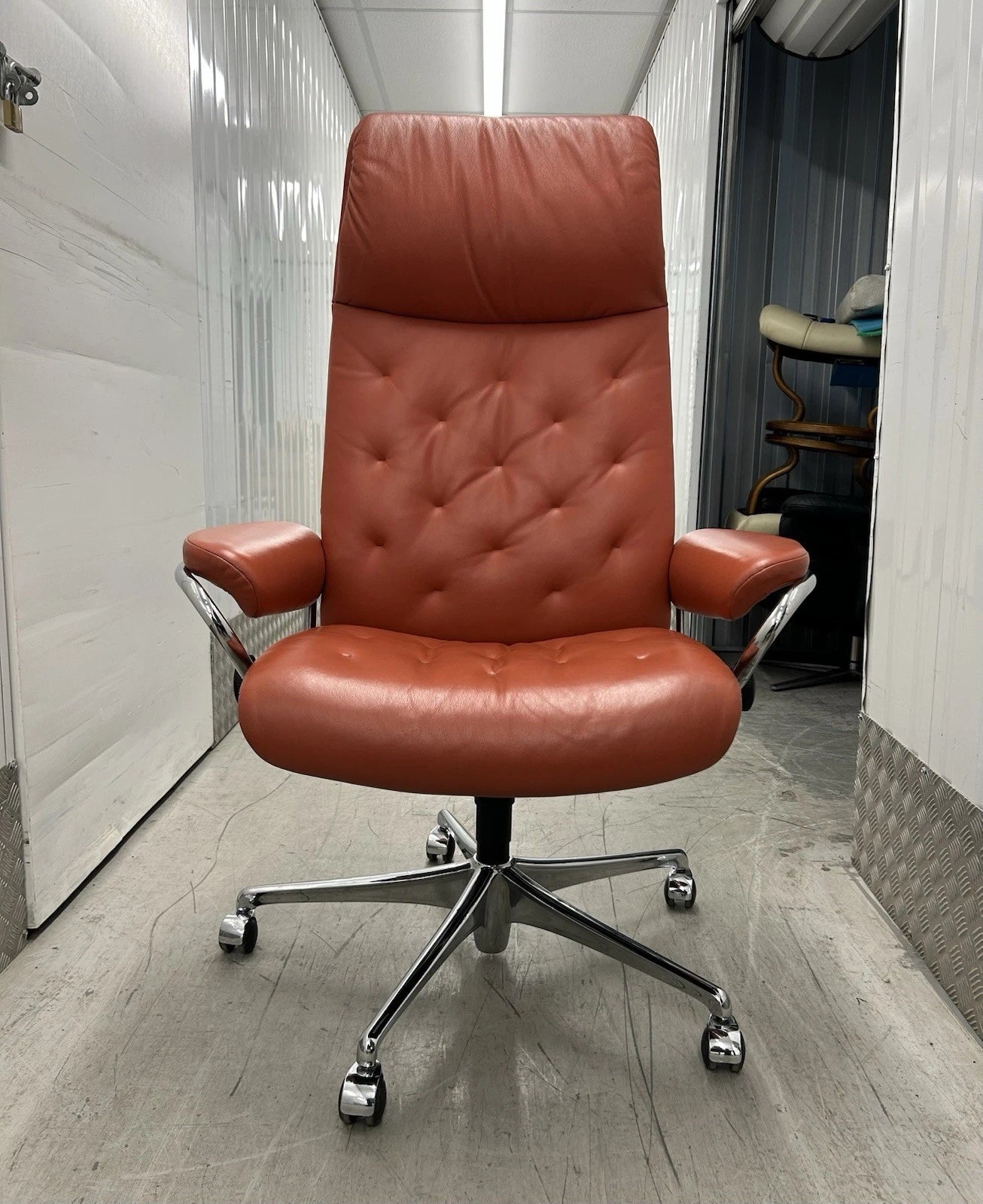 Ekornes Stressless Metro High Back Recliner Leather Office Desk Chair Pre-Loved