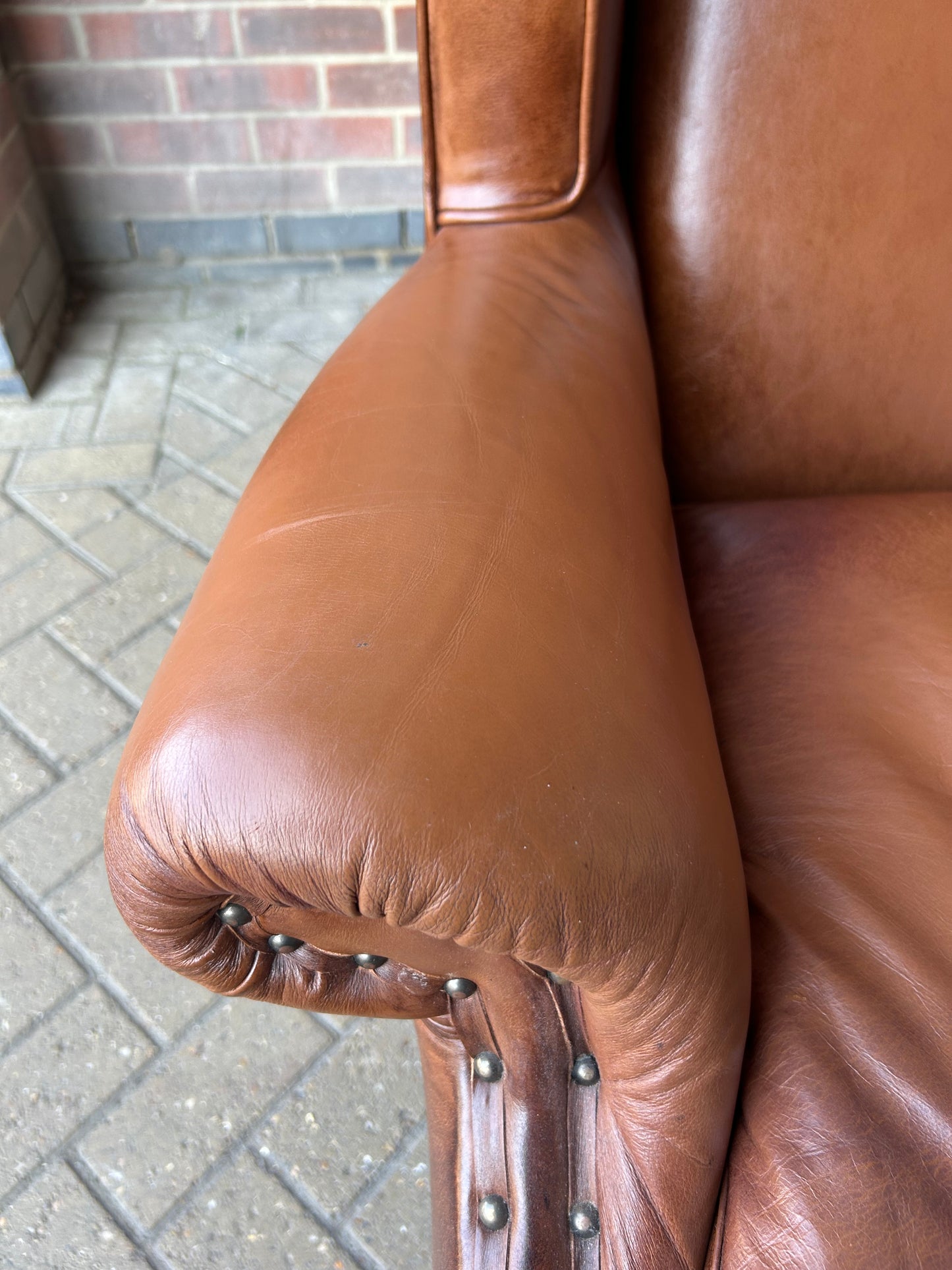 John Lewis Compton Leather Armchair Pre-Loved