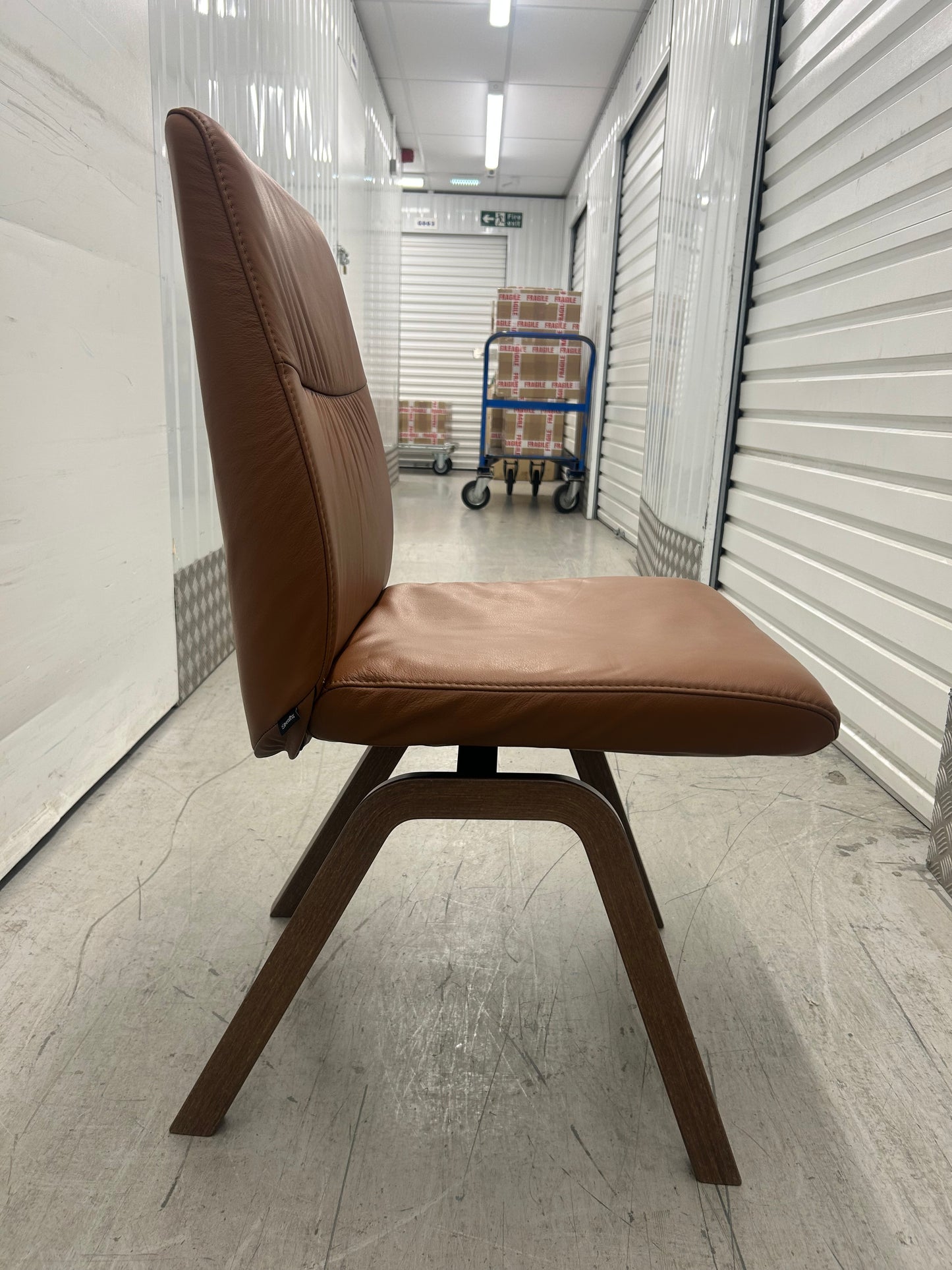 Ekornes Stressless Mint Low Back D200 Copper Paloma Leather Dining Chairs RRP £629 NEW