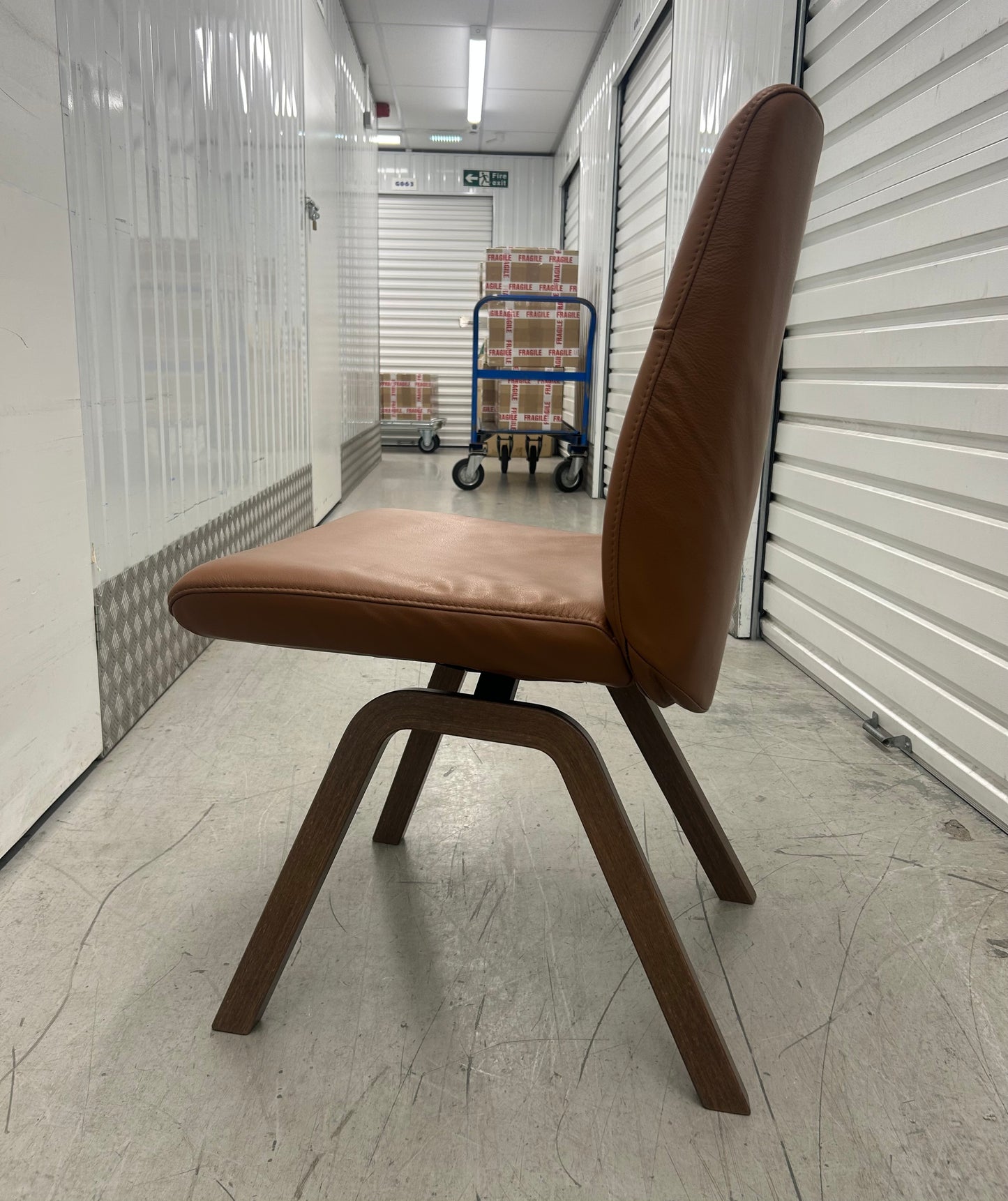 Ekornes Stressless Mint Low Back D200 Copper Paloma Leather Dining Chairs RRP £629 NEW