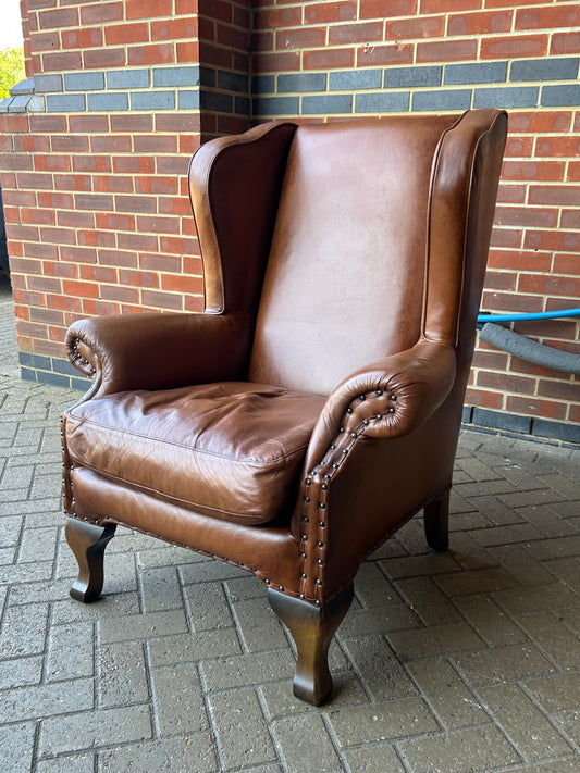 John Lewis Compton Leather Armchair Pre-Loved