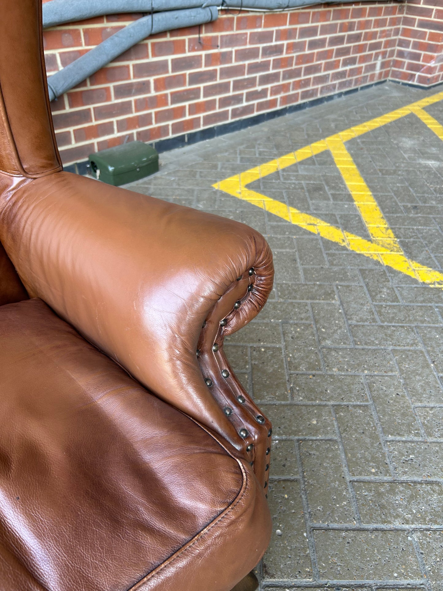 John Lewis Compton Leather Armchair Pre-Loved