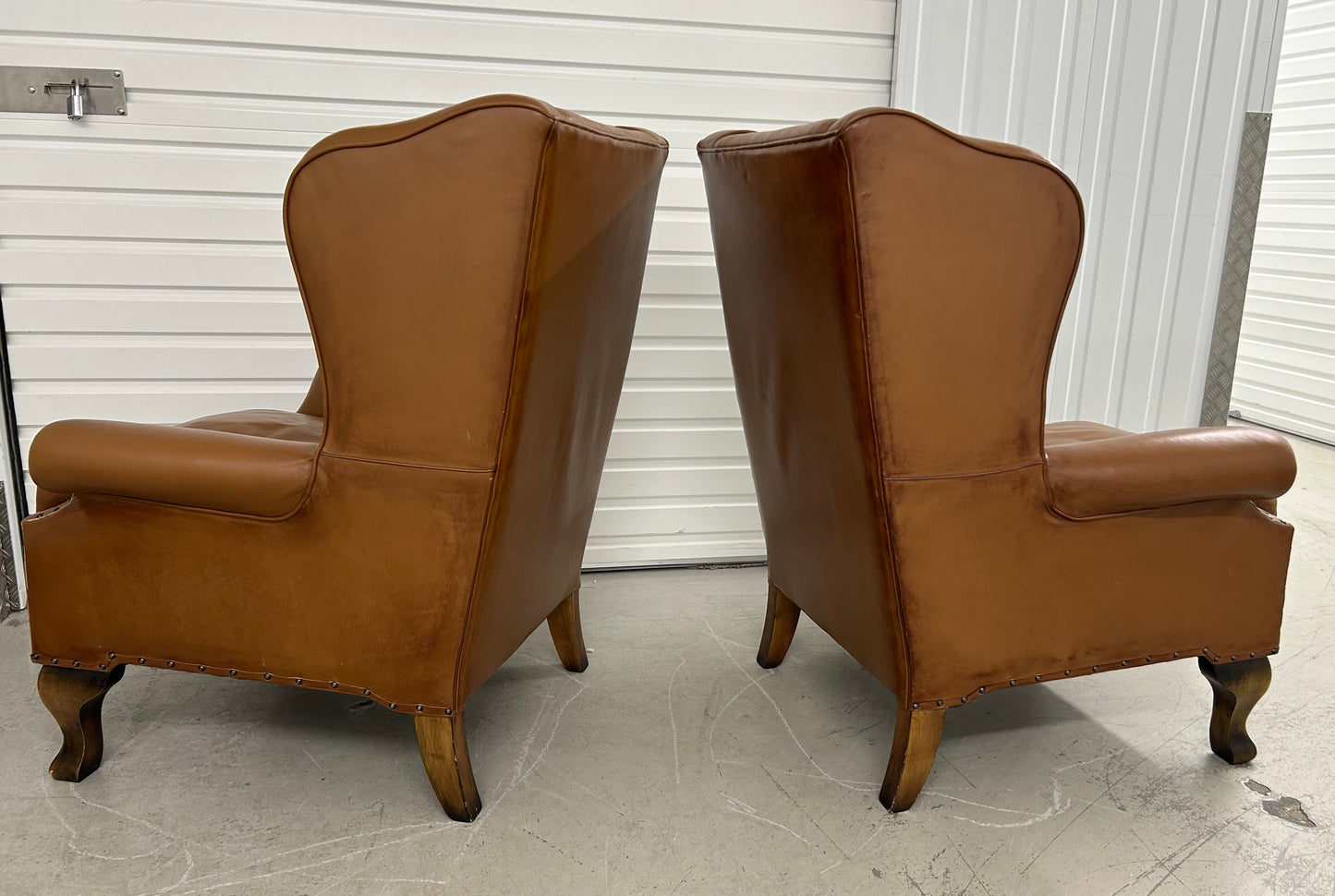 John Lewis Compton Leather Armchairs Pair Pre-Loved