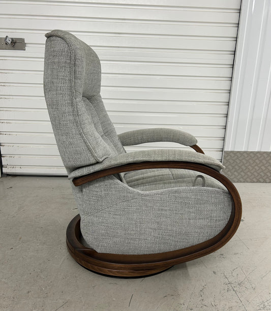 Himolla Mosel Maxi Fabric Recline & Swivel Chair Integrated Footrest Pre-Loved