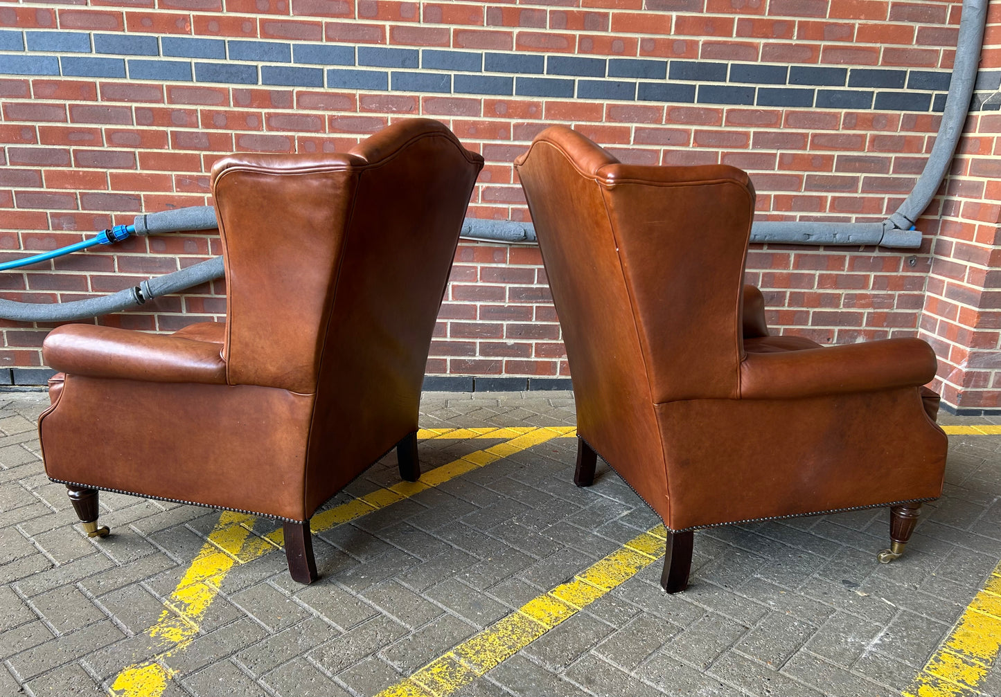 Laura Ashley Southwold Wingback Armchairs Pair Very Good Condition Pre-Loved