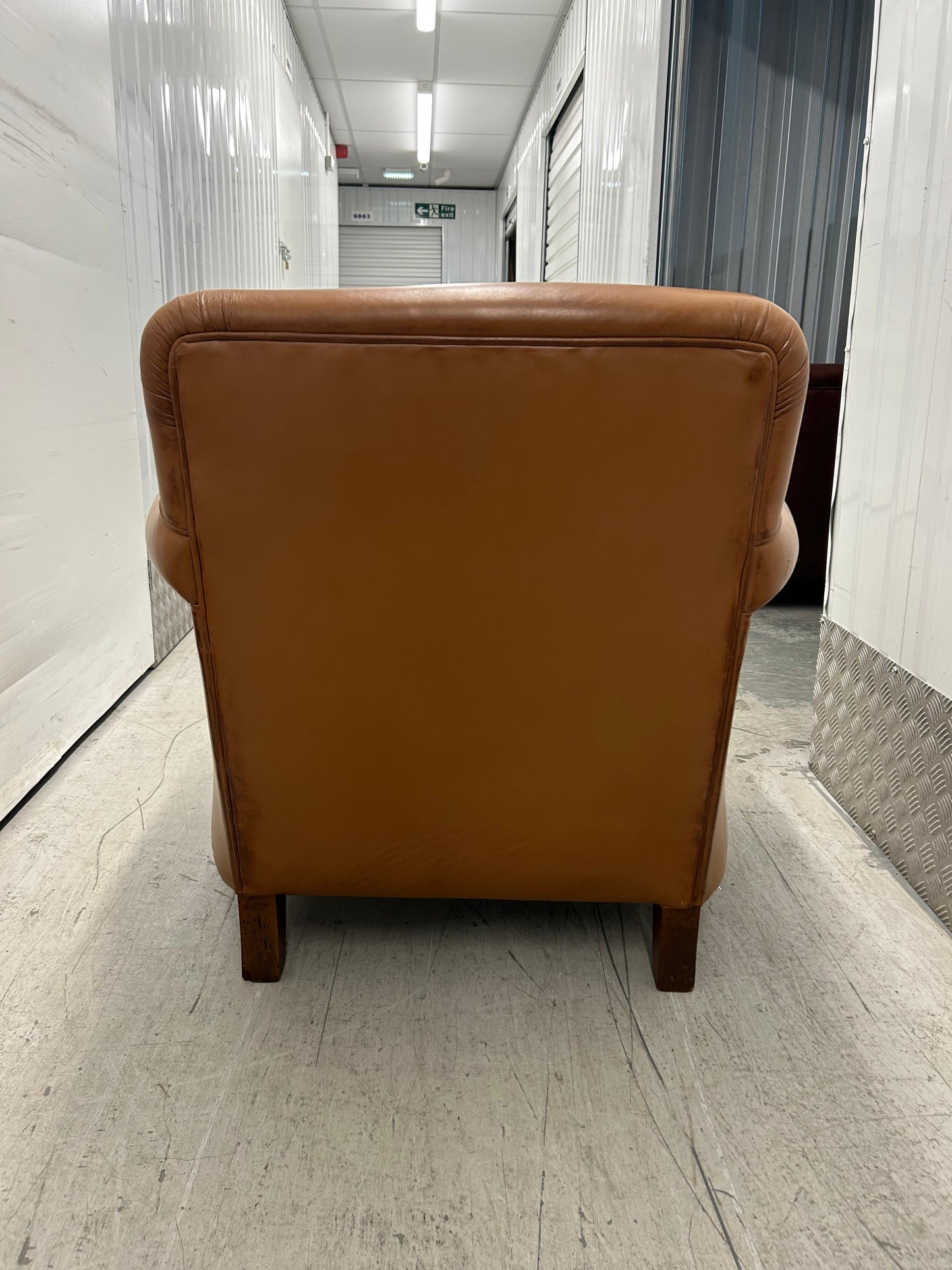 Laura Ashley Burlington Tan Leather Armchair Pre-Loved