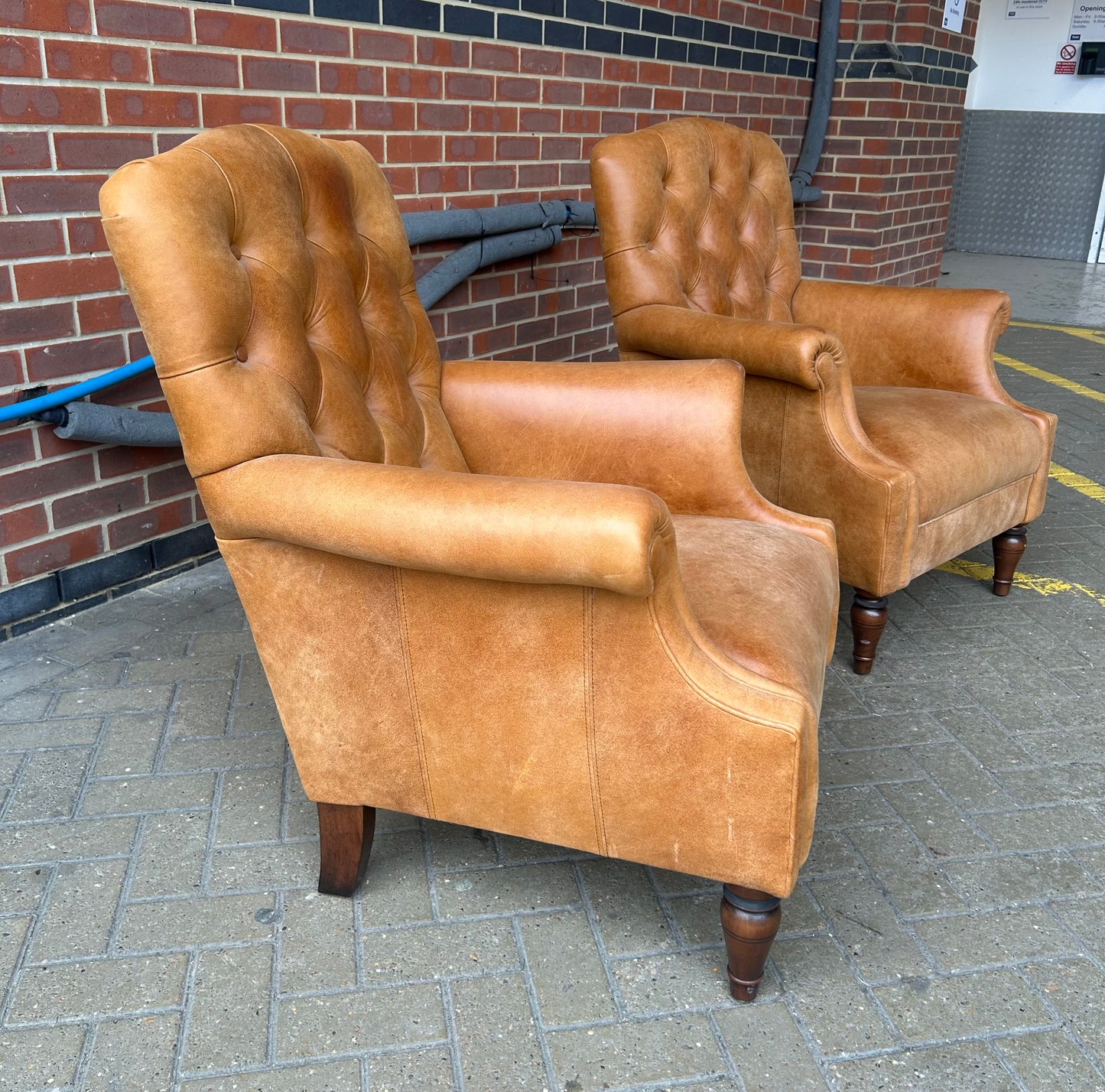 Laura Ashley Lancaster Armchairs Pair Excellent Condition Pre-Loved