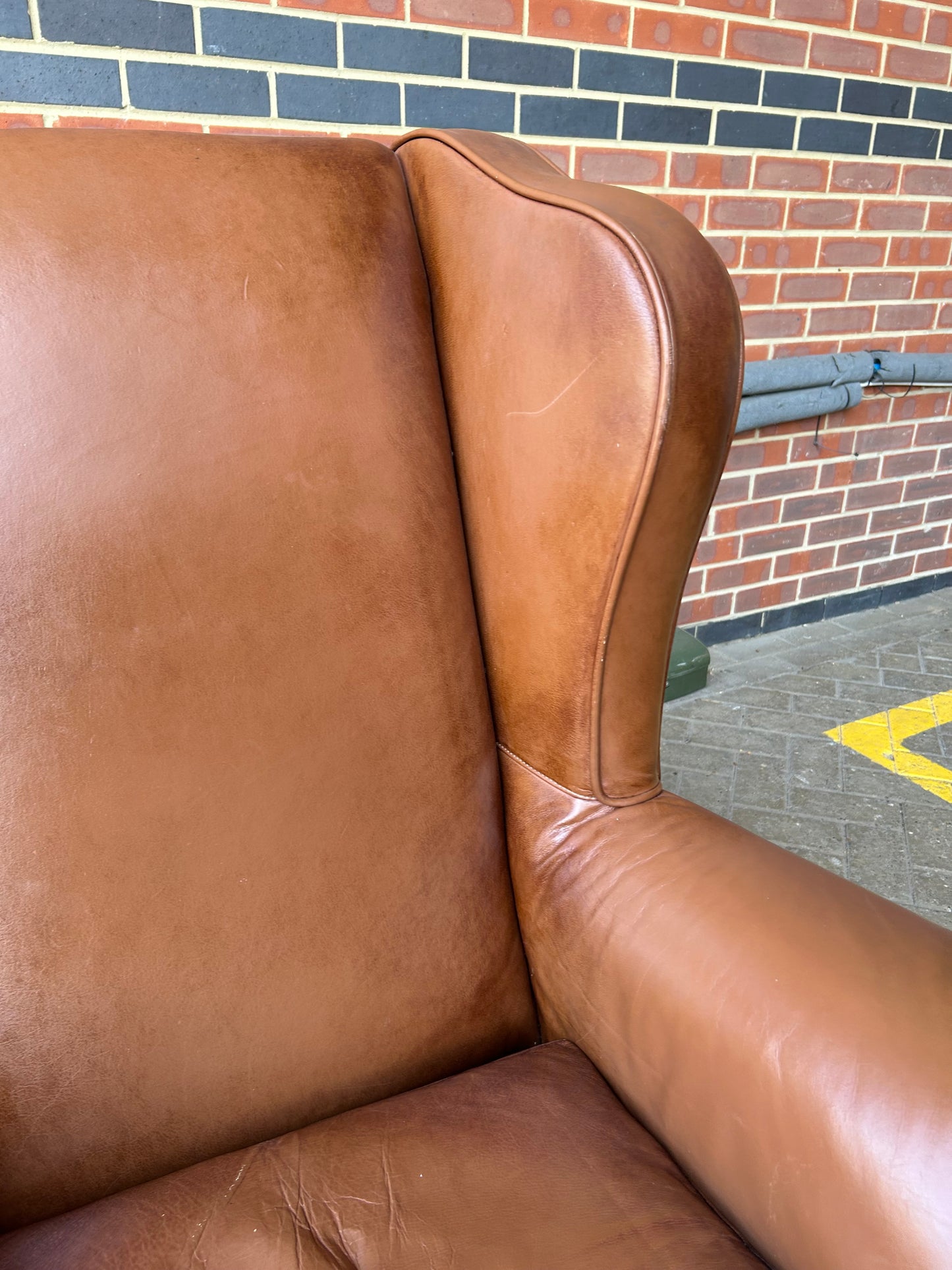 John Lewis Compton Leather Armchair Pre-Loved