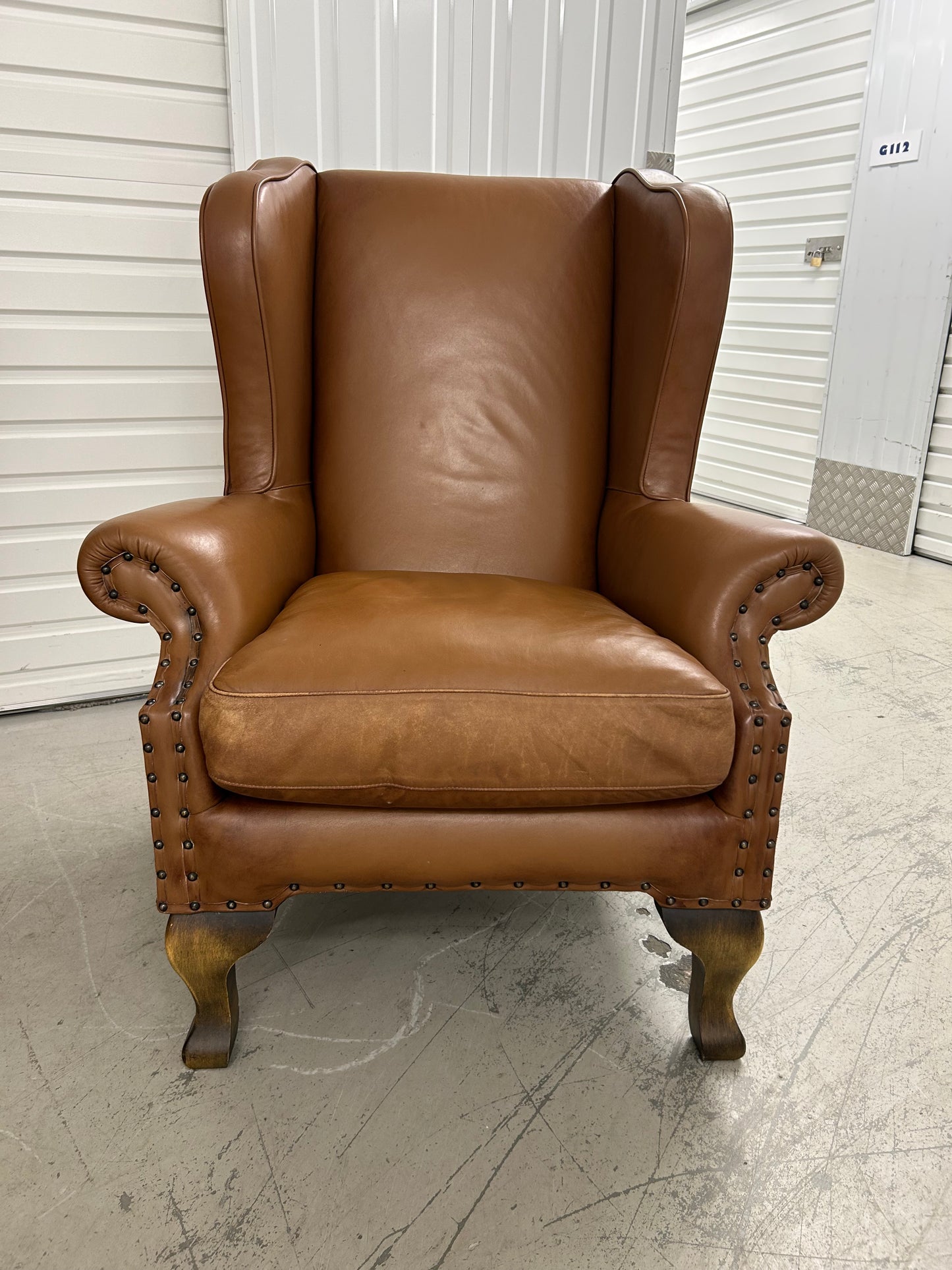 John Lewis Compton Leather Armchairs Pair Pre-Loved