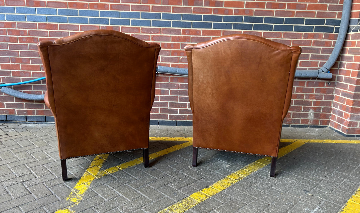 Laura Ashley Southwold Wingback Armchairs Pair Very Good Condition Pre-Loved