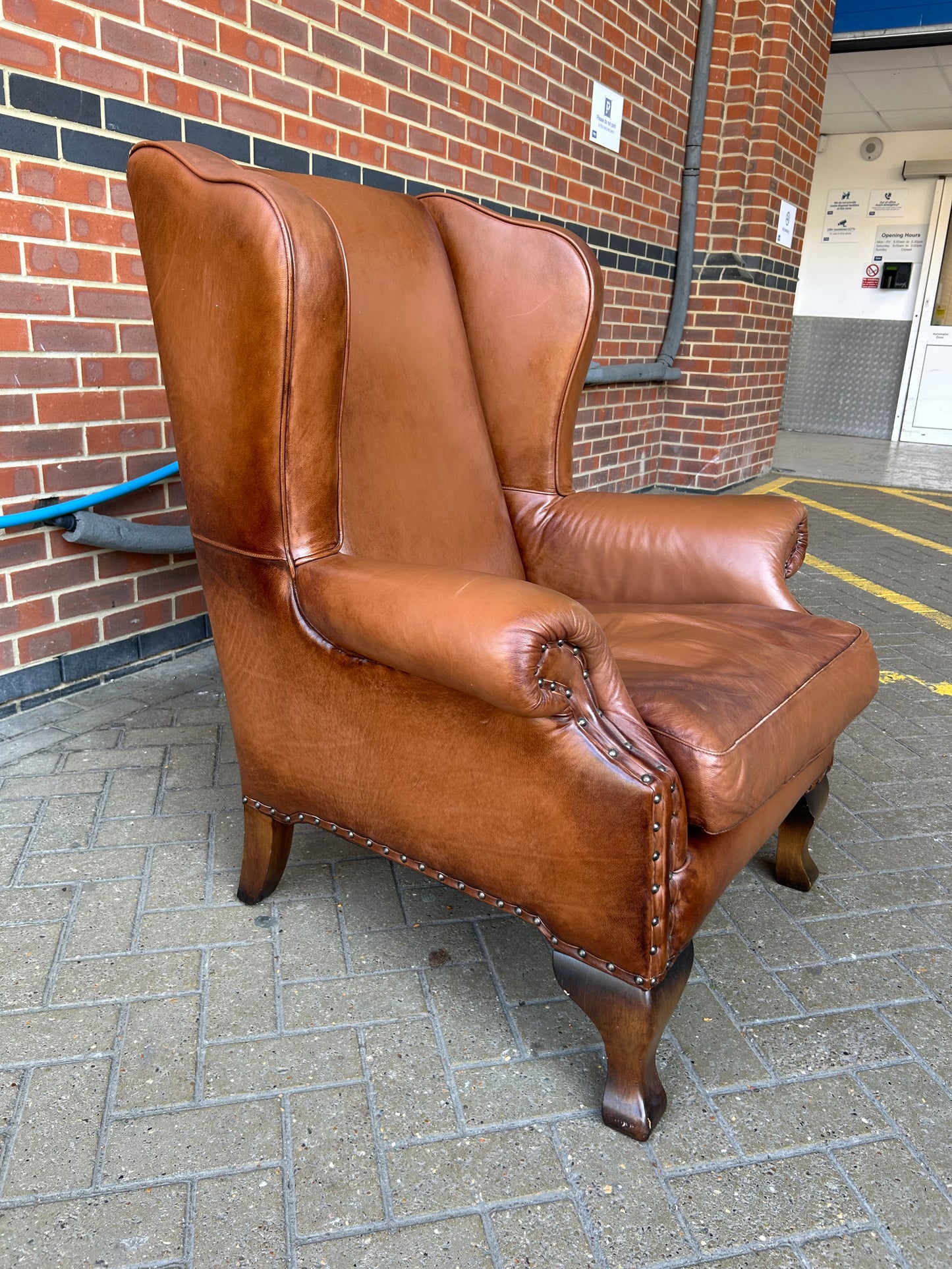 John Lewis Compton Leather Armchair Pre-Loved