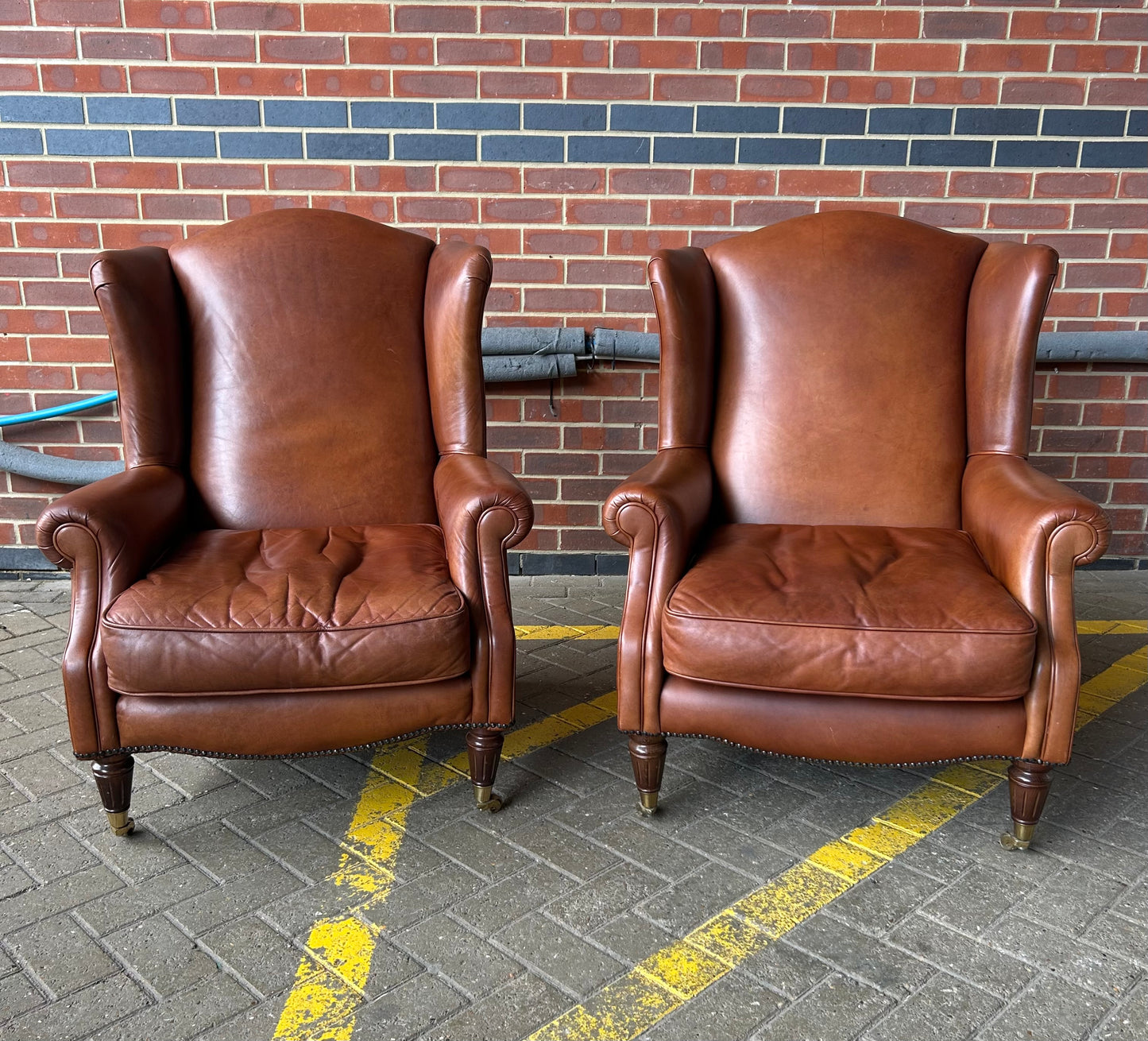 Laura Ashley Southwold Wingback Armchairs Pair Very Good Condition Pre-Loved