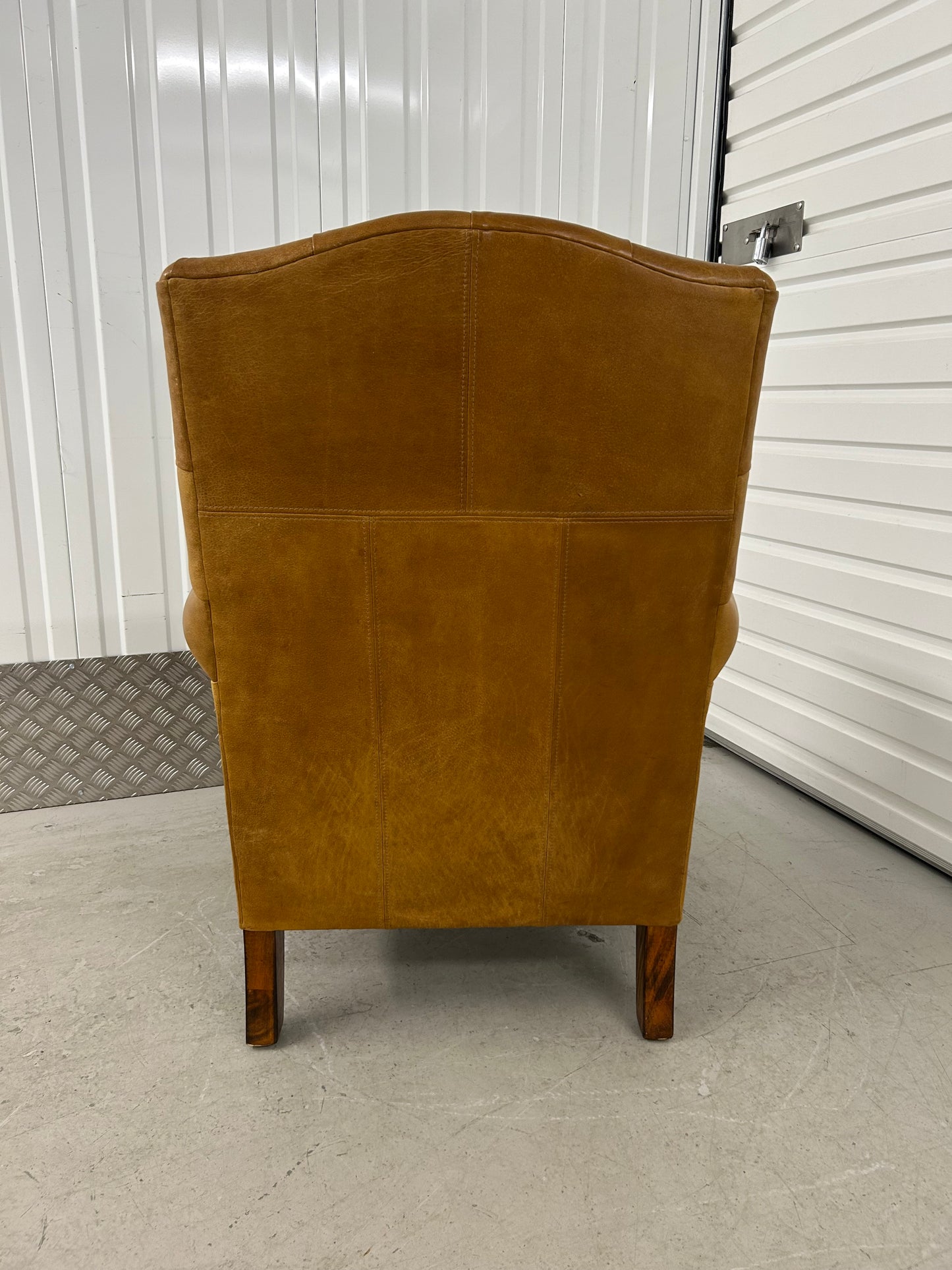 Laura Ashley Lancaster Tan Leather Armchair Pre-Loved