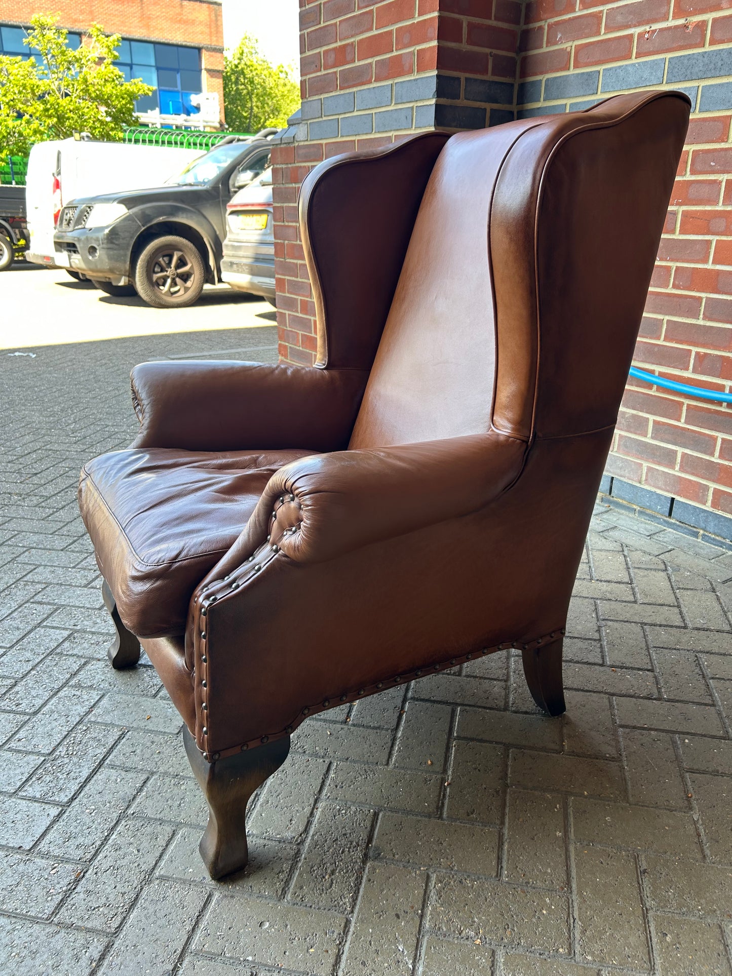 John Lewis Compton Leather Armchair Pre-Loved