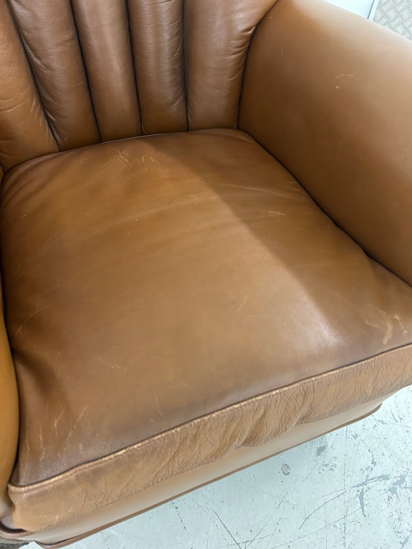 Tetrad John Lewis Ella Tan Leather Armchair Pre-Loved