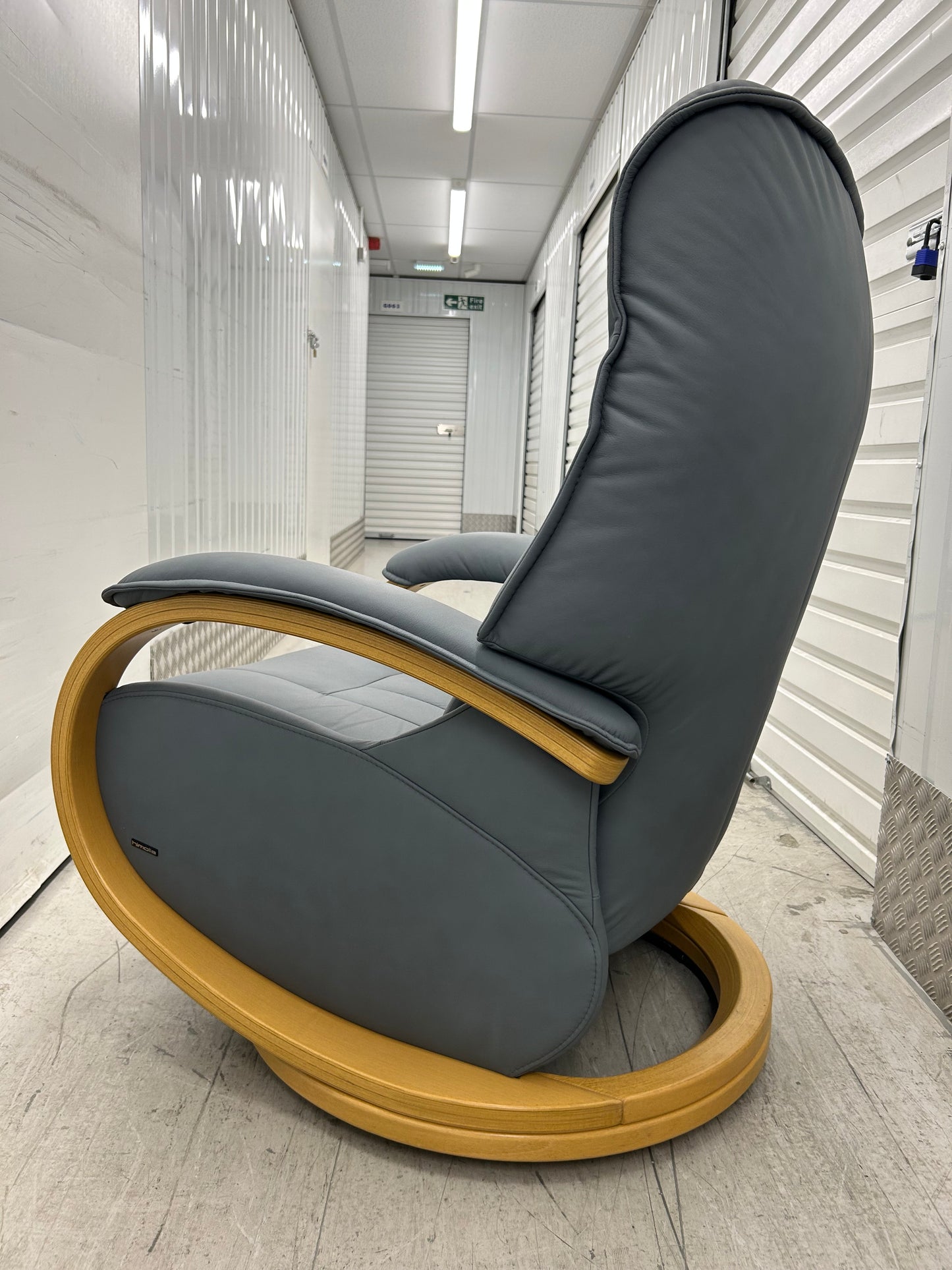 Himolla Mosel Maxi Aqua Leather Power Recline & Swivel Chair Integrated Footrest New