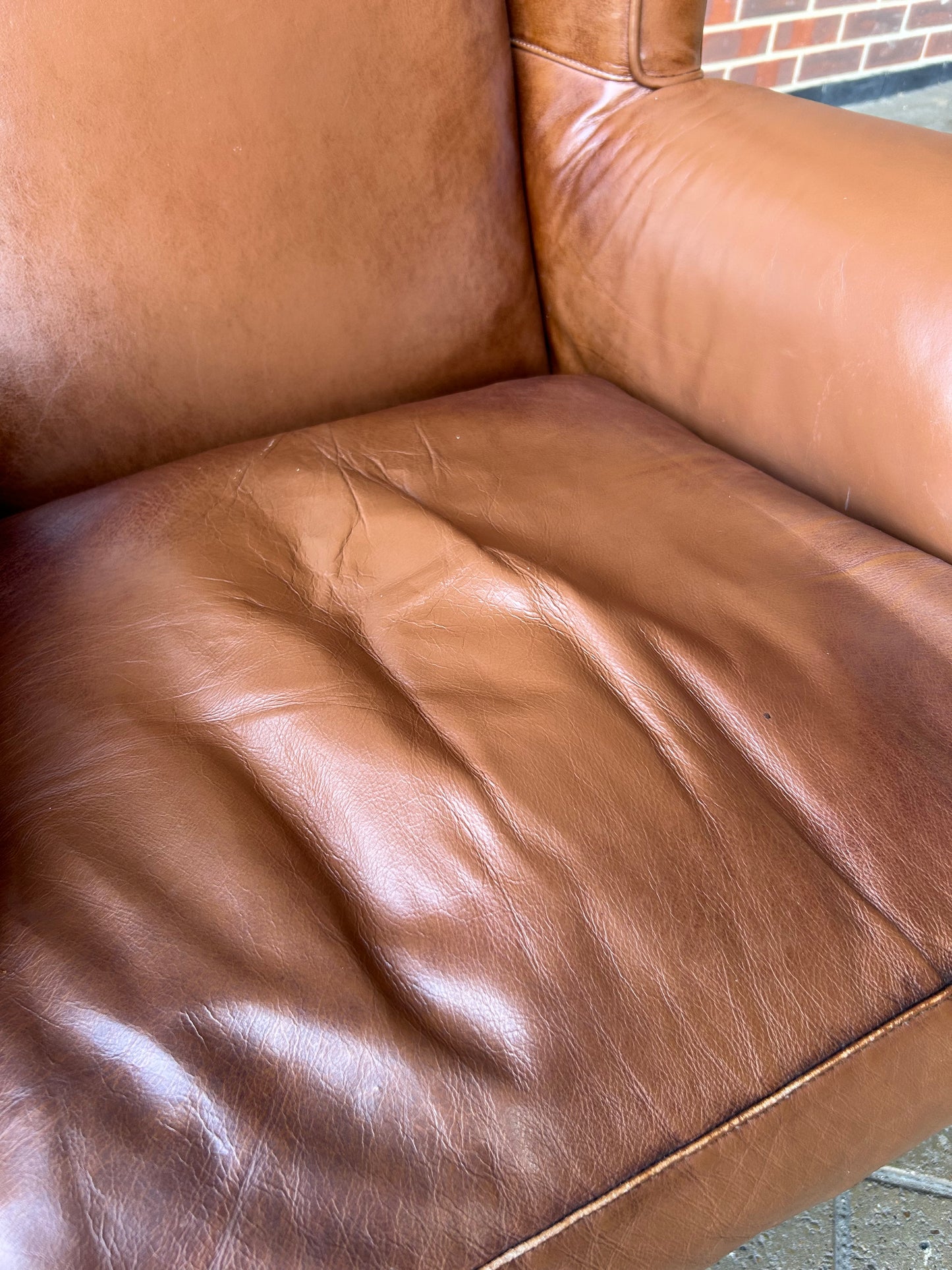 John Lewis Compton Leather Armchair Pre-Loved