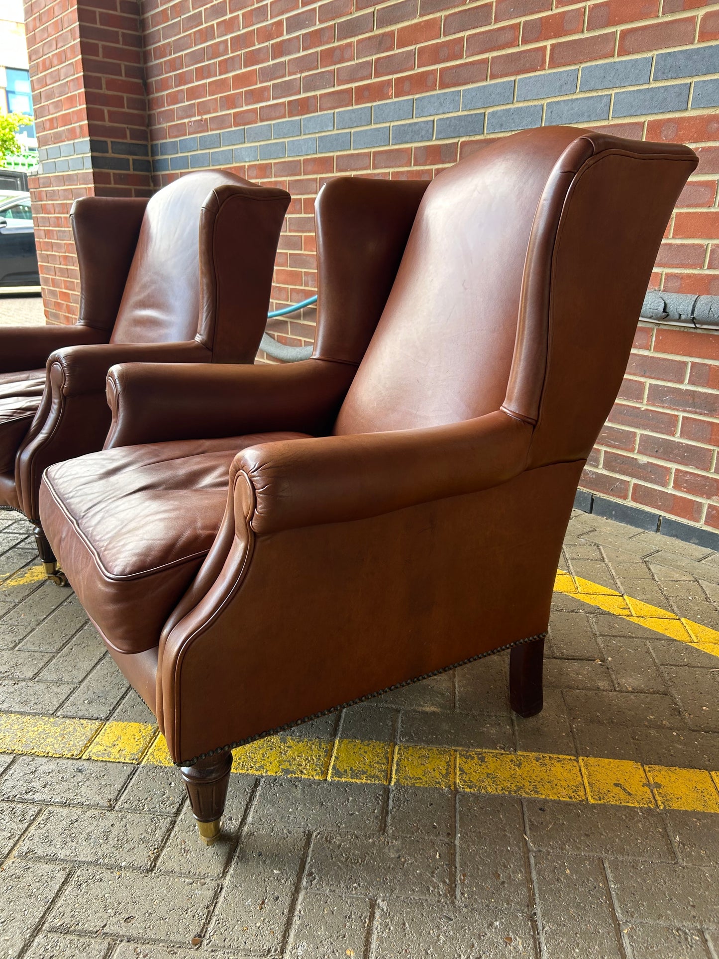 Laura Ashley Southwold Wingback Armchairs Pair Very Good Condition Pre-Loved