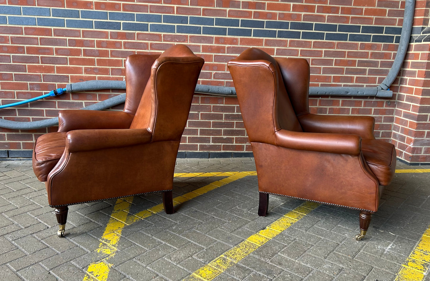Laura Ashley Southwold Wingback Armchairs Pair Very Good Condition Pre-Loved