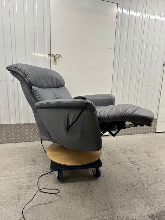 Himolla Swan Leather Power Lift & Rise Recliner Chair With Integrated Footrest Large Pre-Loved