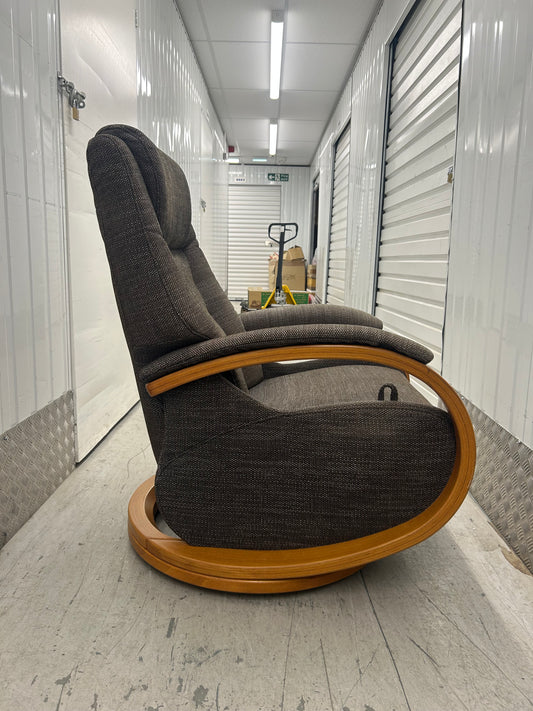 Himolla Mersey Maxi Fabric Recline & Swivel Chair Integrated Footrest 2019 Pre-Loved