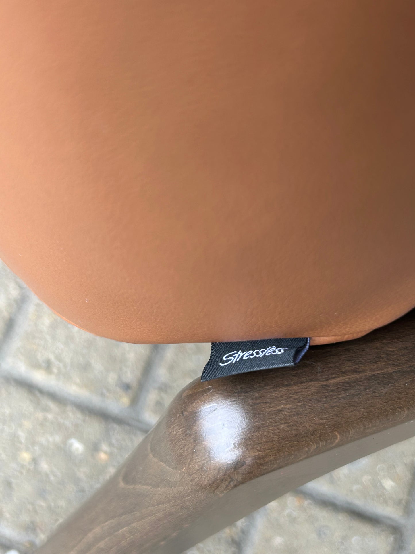 Set of 4 Ekornes Stressless Mint Low Back D100 Copper Paloma Leather Dining Chairs NEW