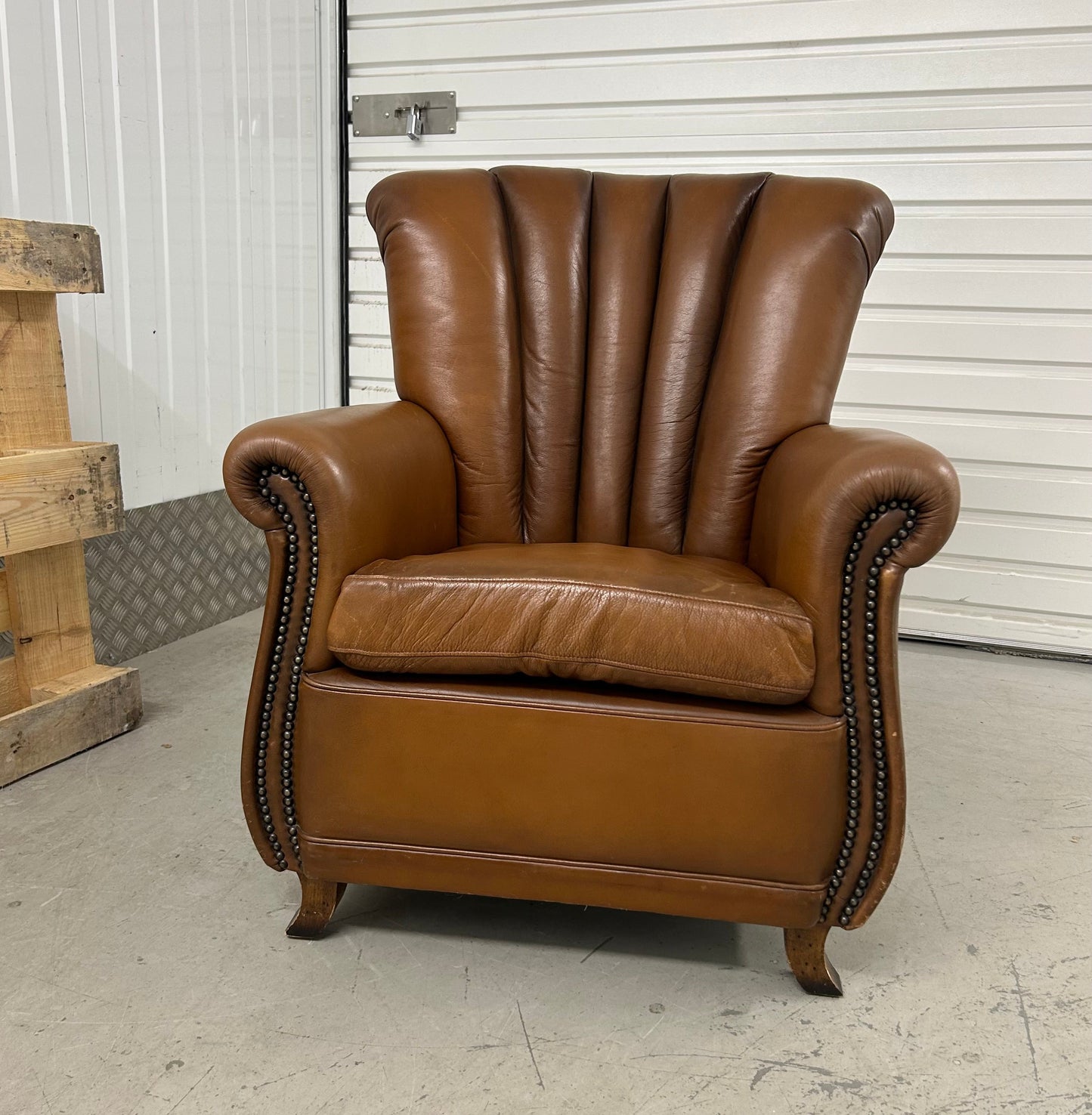 Tetrad John Lewis Ella Tan Leather Armchair Pre-Loved