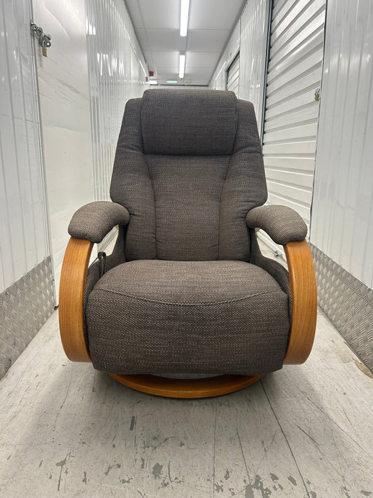 Himolla Mersey Maxi Fabric Recline & Swivel Chair Integrated Footrest 2019 Pre-Loved
