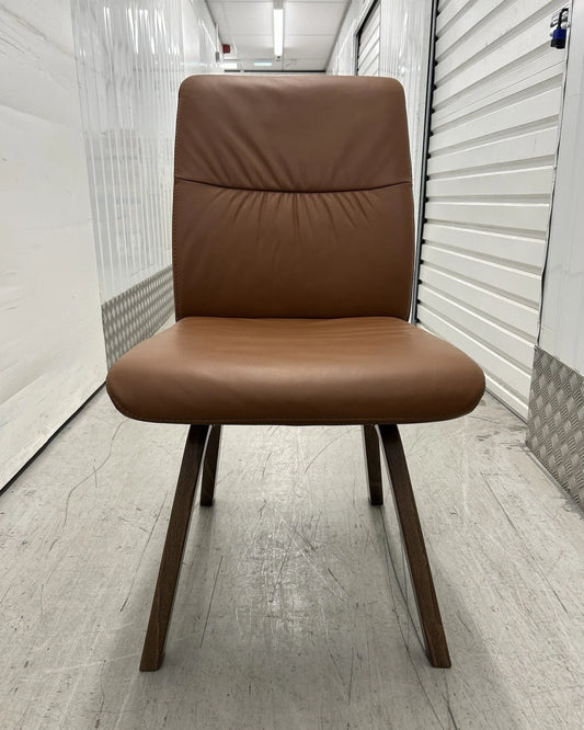 Ekornes Stressless Mint Low Back D200 Copper Paloma Leather Dining Chairs RRP £629 NEW